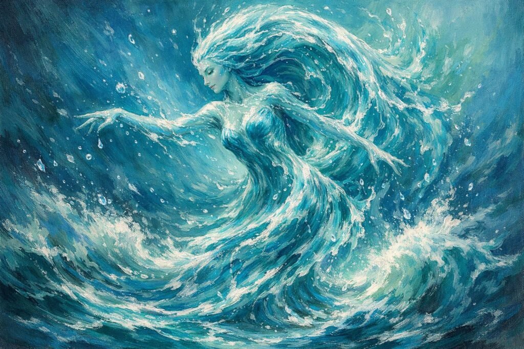 A mesmerizing depiction of a water elemental